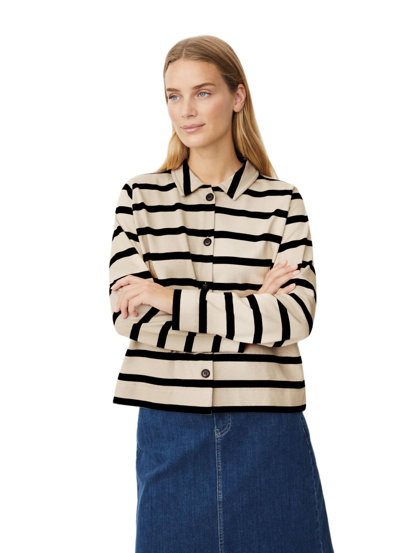 Женский свитер Masai Copenhagen Button up, цвет: Чёрный — фото 1
