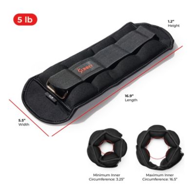 Ankle Weights 5 lb, Pair, Black