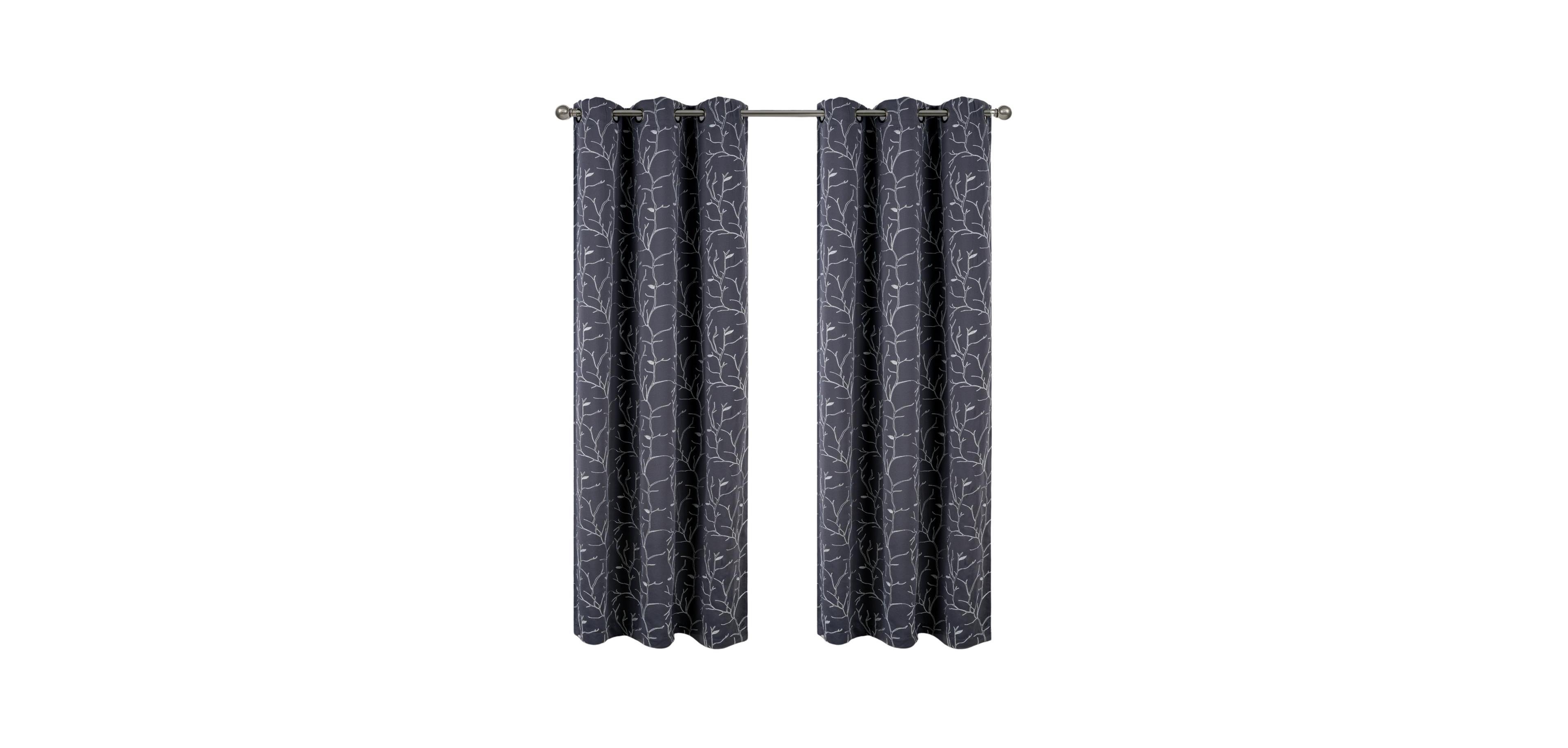 Rt Designer Collection Luciana Embroidered Blackout Luxurious Decorative Grommet Curtain Panel 54" x 84