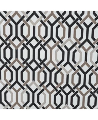 RT Designer Collection Rory Printed Blackout Luxurious Decorative Grommet Curtain Panel 54" x Black