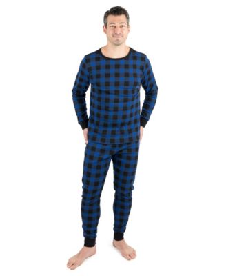 Men’s Two Piece Cotton Plaid Holiday Pajamas