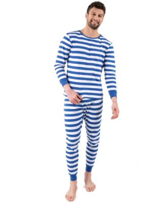 Men’s Two Piece Cotton Striped Holiday Pajamas