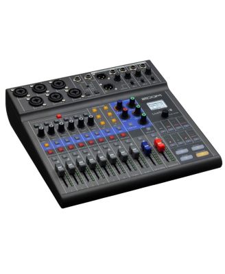 LiveTrak L-8 Mixer Bundle with 4x Rode Pod Mics with Desk Arm Stand, 4x Headphones, Includes Headphones