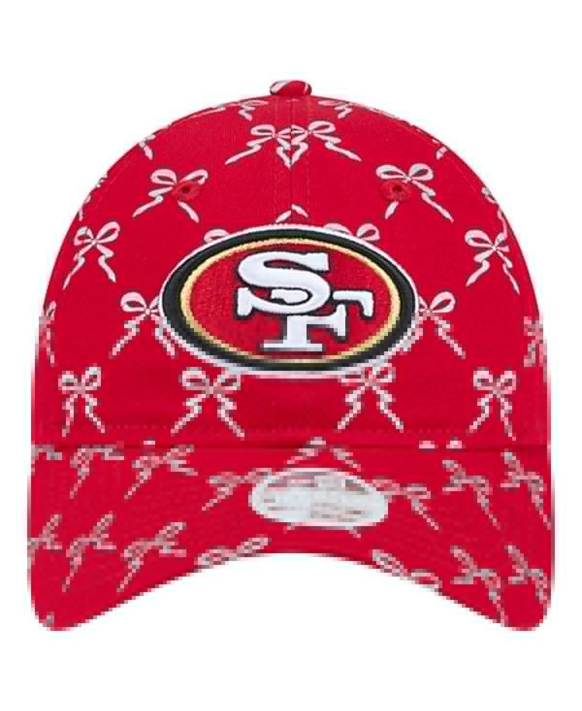New Era Women's Scarlet San Francisco 49ers Ribbon 9twenty Adjustable Hat In Red