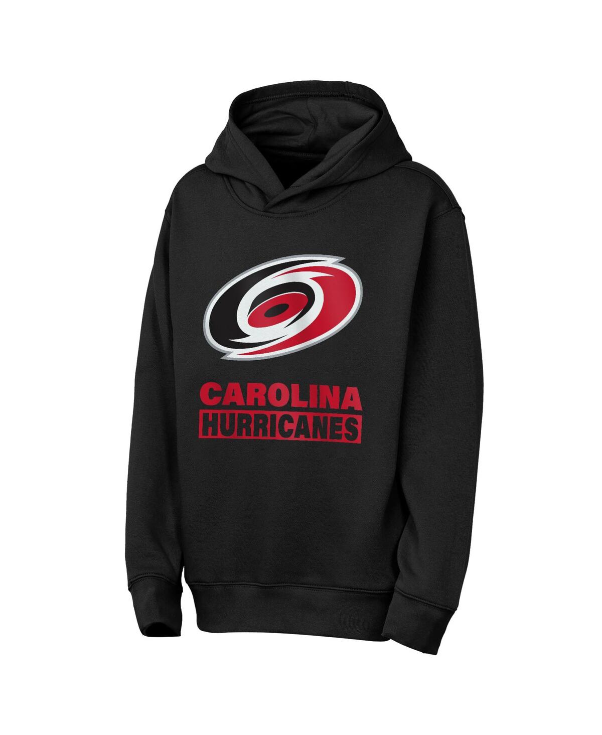Outerstuff Big Boys And Girls Black Carolina Hurricanes Back To Basics Hoodie In Black
