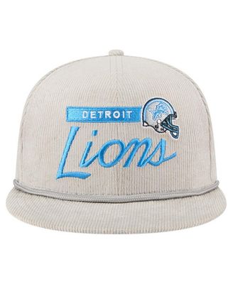 Men's Gray Detroit Lions Cord Rope Corduroy 9FIFTY Snapback Hat