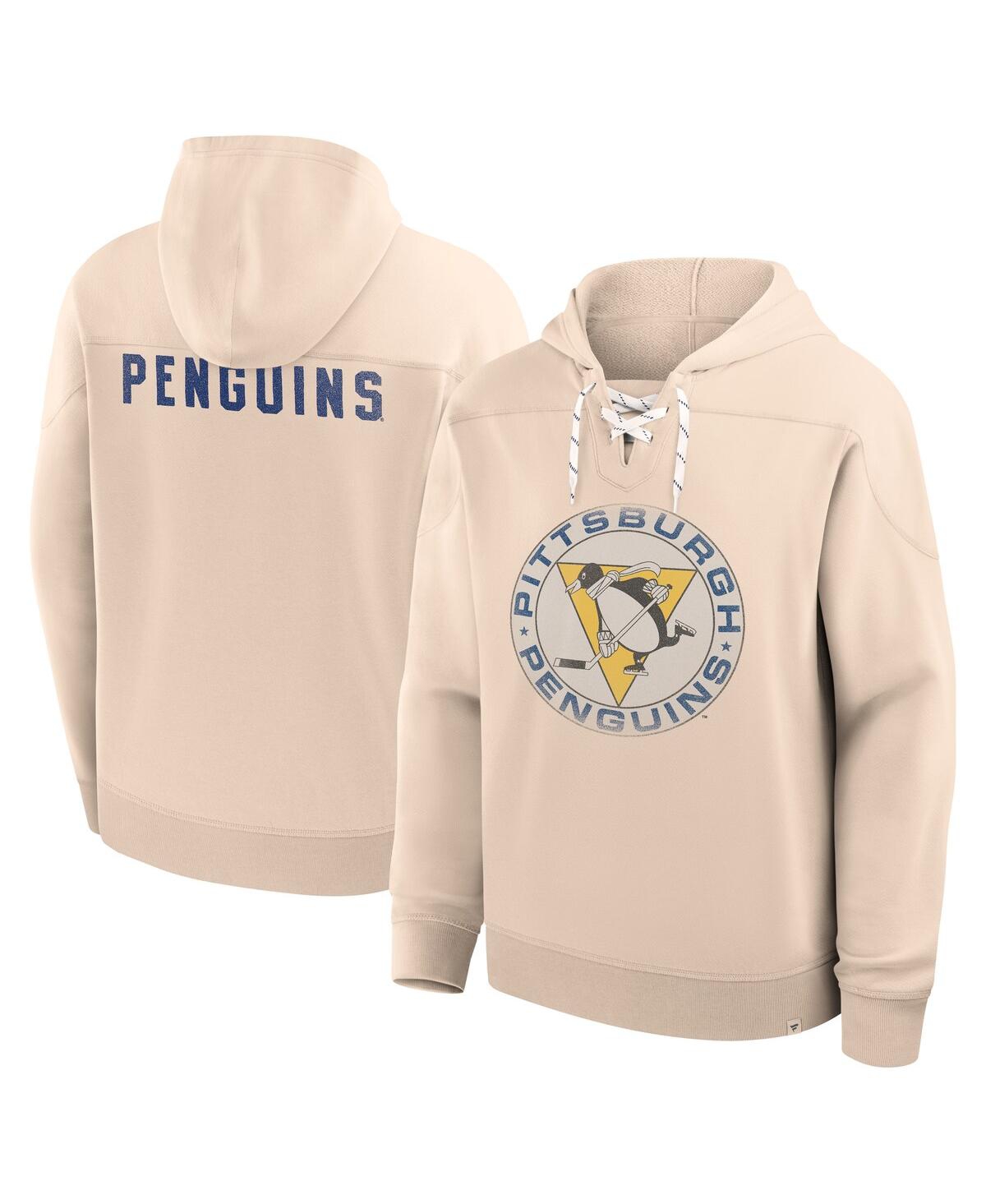 Fanatics Men's Cream Pittsburgh Penguins Vintage Hoodie