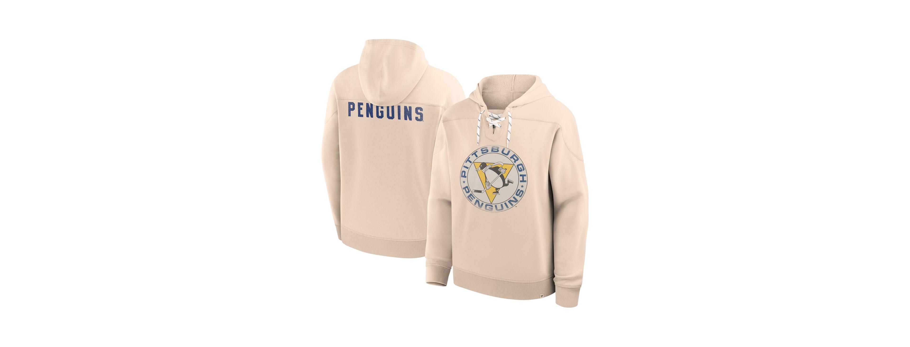 Fanatics Men's Cream Pittsburgh Penguins Vintage Hoodie