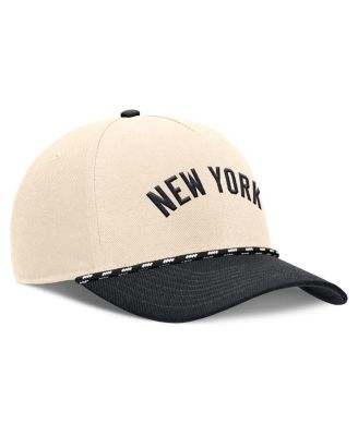 Men's Natural/Black New York Yankees Cooperstown Collection Rise Adjustable Hat