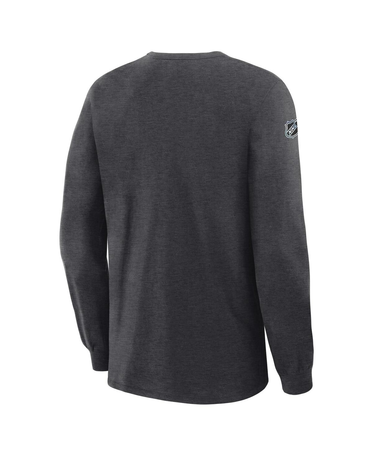 Fanatics Men's Charcoal Utah Mammoth Authentic Pro Property Of Practice Long Sleeve T-Shirt
