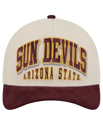 Men's Maroon/Cream Arizona State Sun Devils Arch Two-Tone Corduroy 9FORTY A-Frame Adjustable Hat