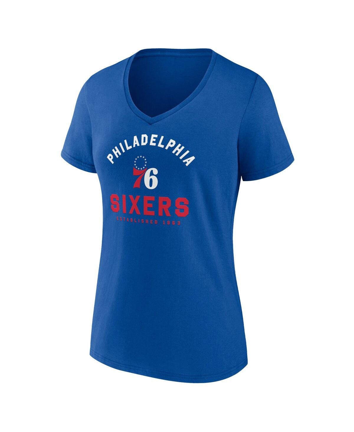 Logo Athletic Women's Royal Philadelphia 76ers Unrivaled V-Neck T-Shirt