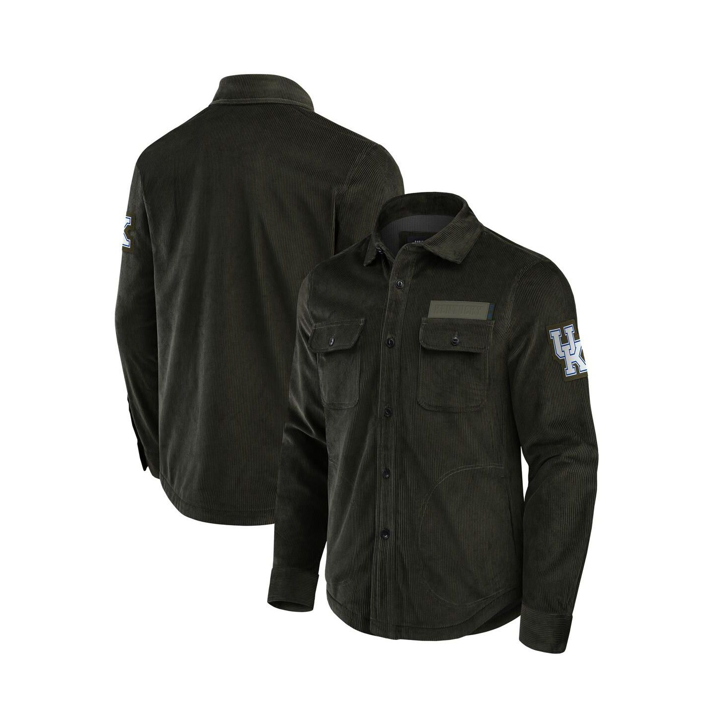Мужская куртка Fanatics Olive Kentucky Wildcats Corduroy Full-Button — фото 1