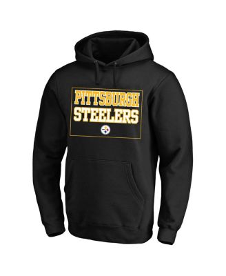 Men's Black Pittsburgh Steelers Big Tall Fleece Hoodie