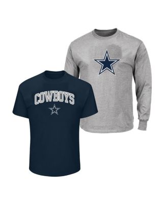 Men's Navy/Heather Gray Dallas Cowboys Big & Tall 2-Pack T-Shirt Set