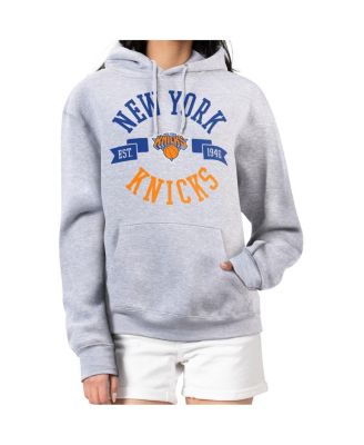 Women's Heather Gray New York Knicks City Pullover Hoodie