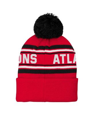 Preschool Red Atlanta Falcons Jacquard Cuffed Pom with Knit Hat
