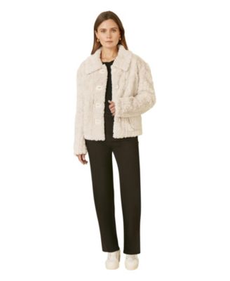 Women's Textured Faux Fur Jacket