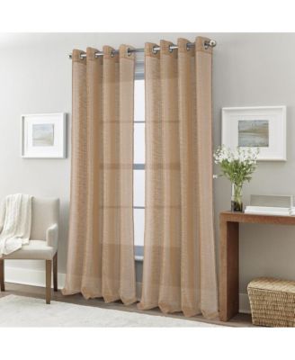 Dexter Linen Texture Grommet Light Filtering Window Curtain Panel 54" x 84" Taupe