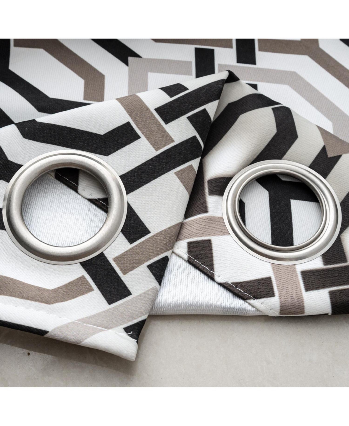 Rt Designer Collection Rory Printed 2 Pack Blackout Luxurious Decorative Grommet Curtain Panel 36" x 84