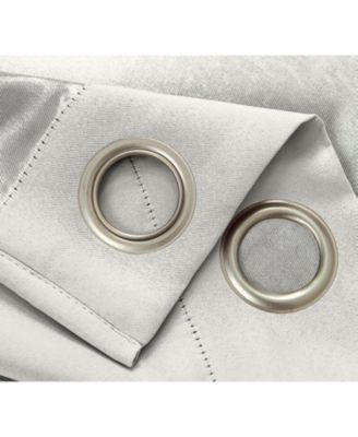 RT Designer Collection Anchorage Blackout Grommet Luxurious Modern Design Curtain Panel 54" x 95" White