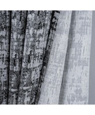 RT Designer Collection Cambridge Jacquard 2 Pack Luxurious Modern Design Curtain Panel 36" x 84" Charcoal