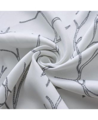 RT Designer Collection Luciana Embroidered Blackout Luxurious Decorative Grommet Curtain Panel 54" x 84" White