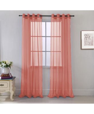Cara One Sheer Grommet Light Filtering Curtain Panel 54" x 90