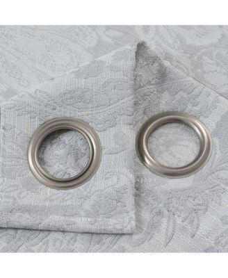 Bridgeport Jacquard High Quality Light Filtering Grommet Curtain Panel 54" x 90" Silver