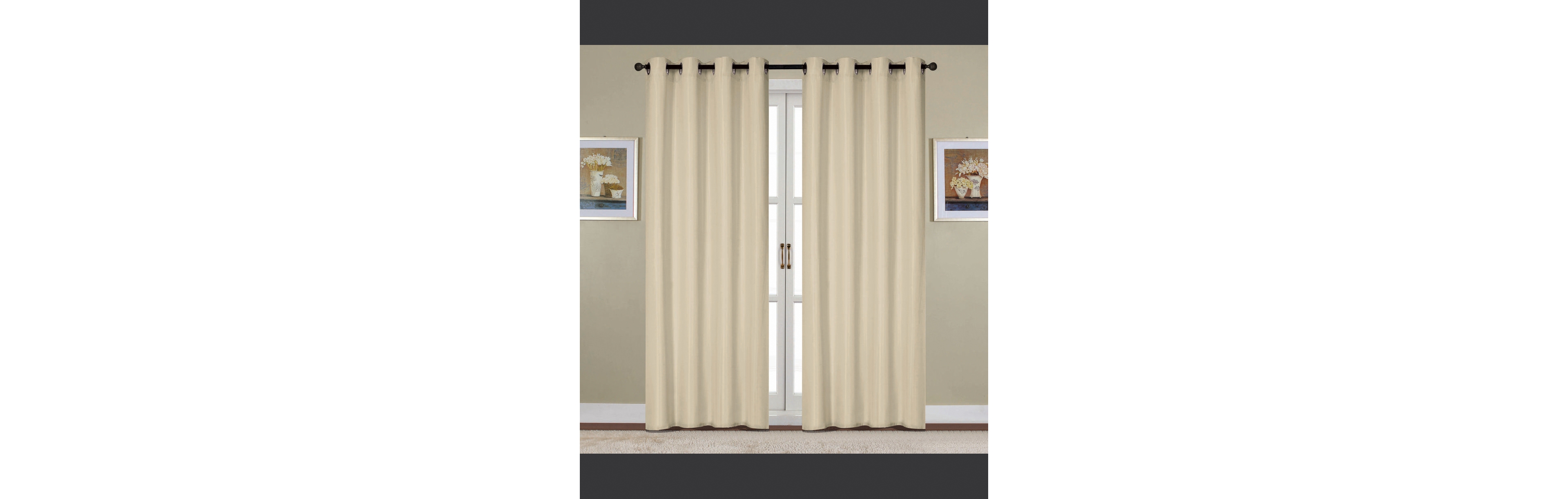 Rt Designers Collection Kennedy Elegant Design Grommet Curtain Panel Taupe