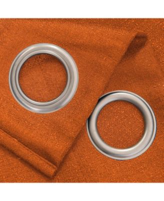 Cole Textured Grommet Room Darkening Curtain Panel 54" x 84" Orange