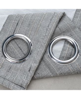 RT Designer Collection Kensington Jacquard Foam Backed Luxurious Decorative Grommet Curtain Panel 54" x 84" Grey