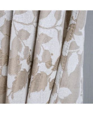 RT Designer Collection Brent Jacquard Luxurious Decorative Grommet Curtain Panel 54" x 84" Taupe