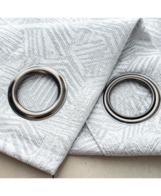 RT Designer Collection Wilton Jacquard Grommet Luxurious Modern Design Curtain Panel 54" x 84" Silver