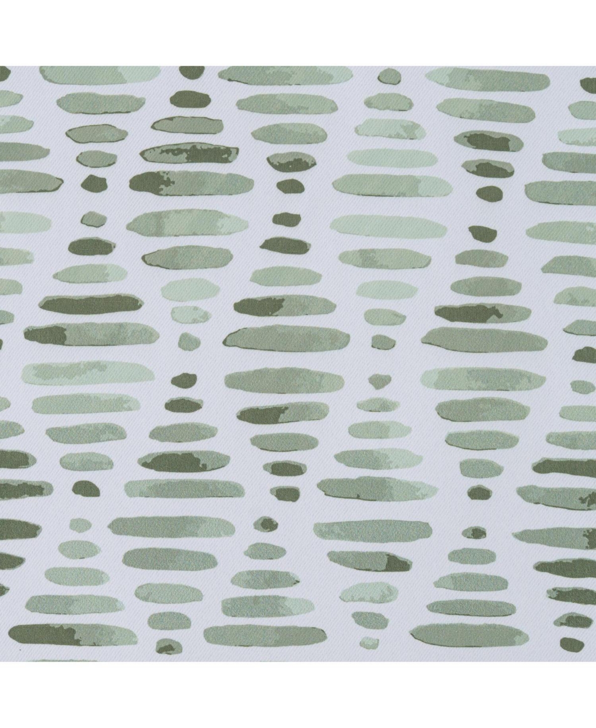 Rt Designer Collection Justice Printed Blackout Luxurious Decorative Grommet Curtain Panel 54" x 84" Sage