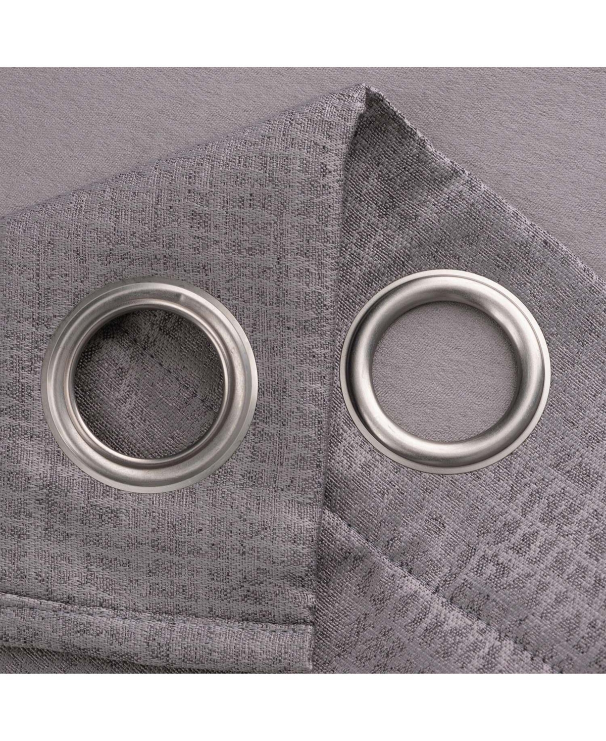 Rt Designer Collection Demi Lux Jacquard Blackout Grommet Curtain Panel 52" x 84" Charcoal
