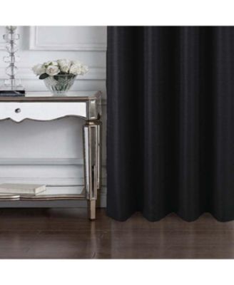 RT Designer Collection Cindy Textured 2 Pack Grommet Curtain Panel 36" x 84" Black