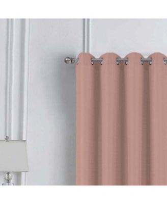 RT Designer Collection Cindy Textured 2 Pack Grommet Curtain Panel 36" x 84" Taupe