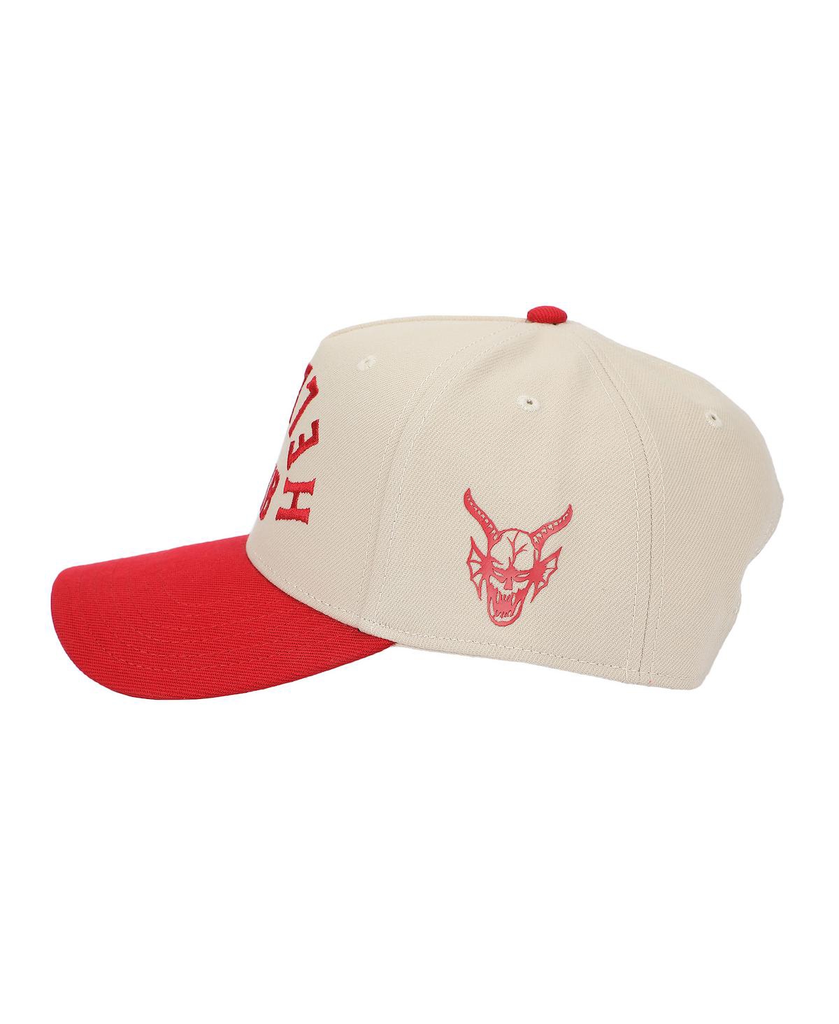Stranger Things Men's Hellfire Club White Polywool A-Frame Baseball Hat