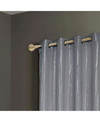Luxurious Iceland Metallic All Season Blackout Curtain Grommet Curtain Panel
