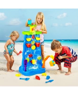 Sand and Water Table for Toddlers, 37 PCS Double-Sided Activity Playset, Outdoor Sensory Table for Boys & Girls Ages 3+