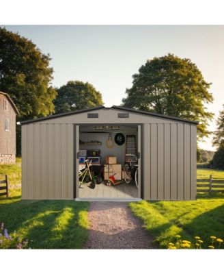  Campcraft 10x12ft Steel Storage Shed w/ Windows - 2 Colors