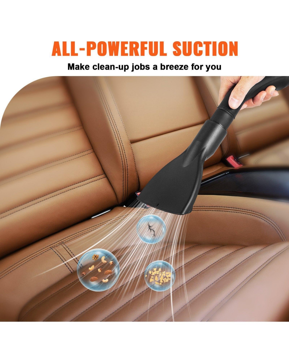 Ecooso Wet Dry Vac, 2.6 Gal 2.5 Peak Hp, 3-in-1 Portable Shop Vacuum with Blower & Attachment Storage, Ideal for Floor, Upholstery & Car Cleaning