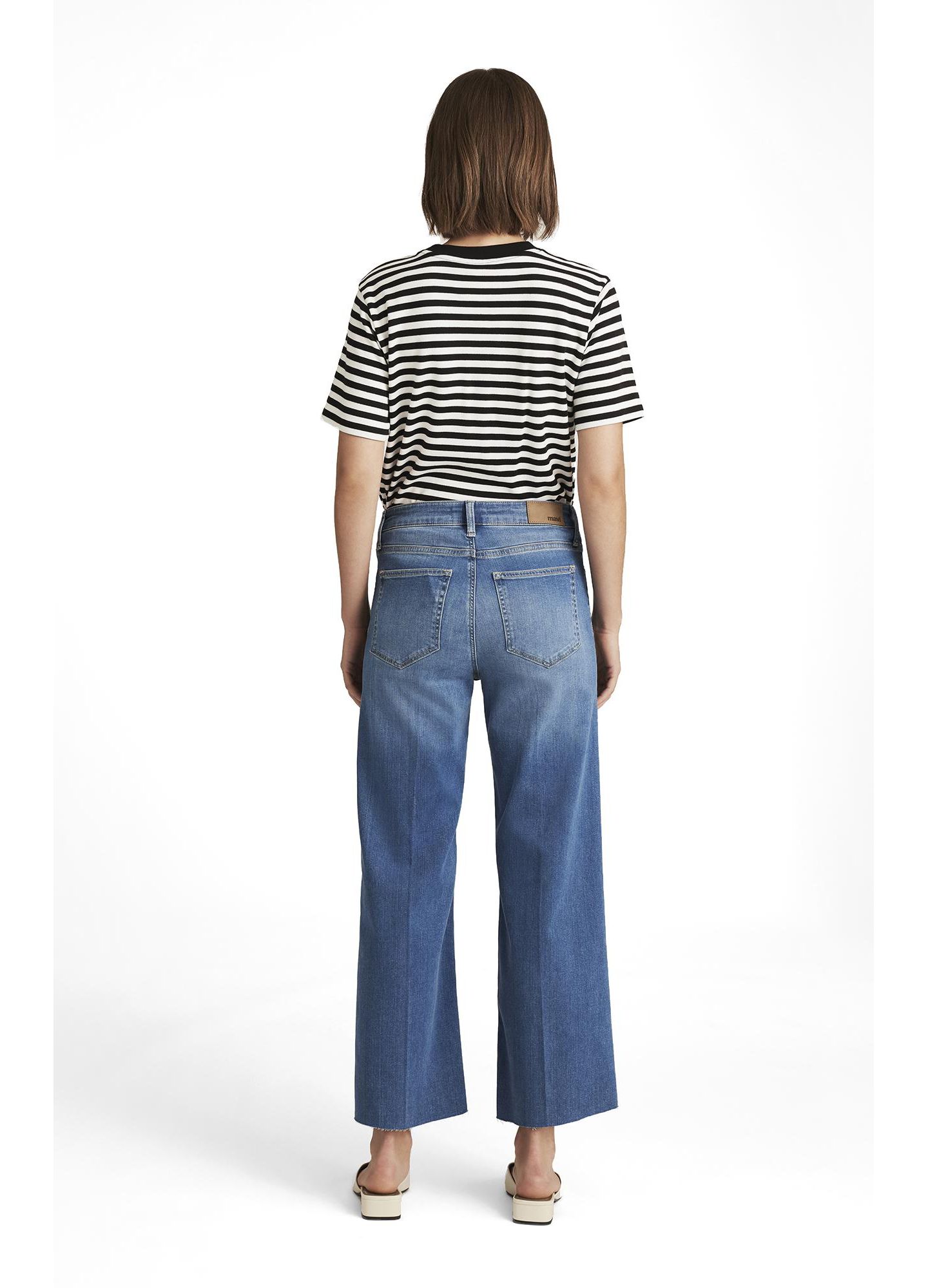 Женские джинсы Mavi Jeans Paloma Wide Leg In Light Brushed Feather Luxe, цвет: Светлый индиго — фото 3