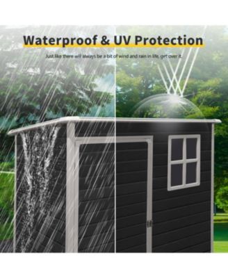 5 ft x 3 ft Outdoor Plastic Storage Shed with floor