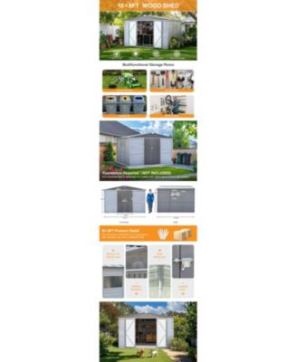  8x10FT Iron-Wood Tool Shed - Nature & Function