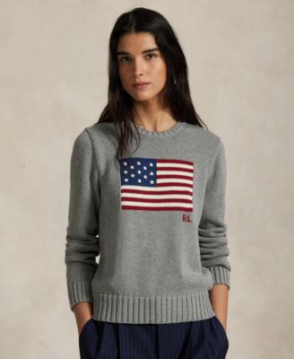 Women's Flag Cotton Crew Neck Sweater