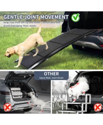 63" Folding Dog Ramp for Car - Non-Slip Wide 250LBS