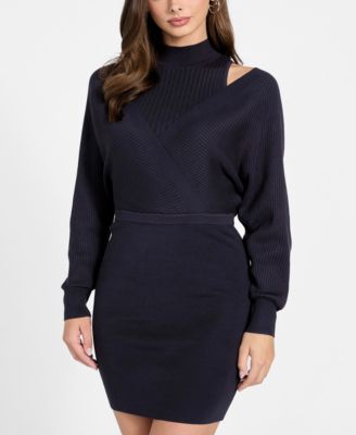 Women's Long-Sleeve Dolman Anita Rib Bodycon Dress