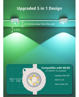 50 Foot 30 Light RGBIC AI Smart APP Control Outdoor String Light